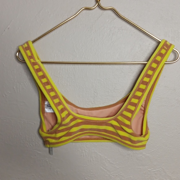 Madewell Striped Terry Pullover Bikini Top Size Small NWT - Picture 2 of 7